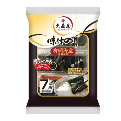 Omoriya OS Crisp Finish дәмдеуіштері бар теңіз балдыры (7 қаптама, 1/12 өлшемді 5 жапырақ)