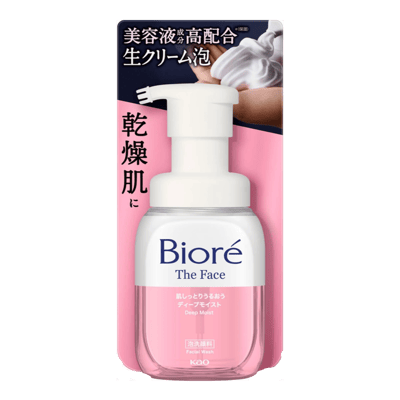 Bioré The Face Foaming Facial Wash Deep Moist бет жууға арналған көбігі, құты 200 мл