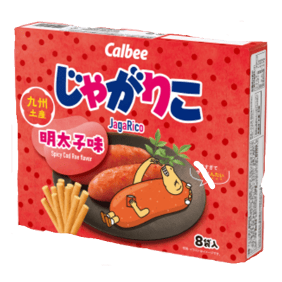 Calbee Jagarico со вкусом минтайко, 8 пакетиков