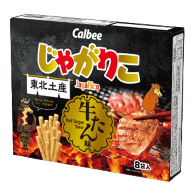 Картофельные снеки Calbee Jagarico со вкусом говяжьего языка