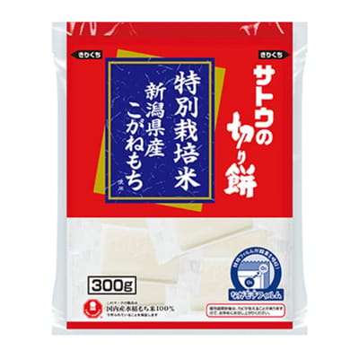 Нарезанные моти Sato Foods из специально выращенного риса Kogane Mochi префектуры Ниигата, 300 г