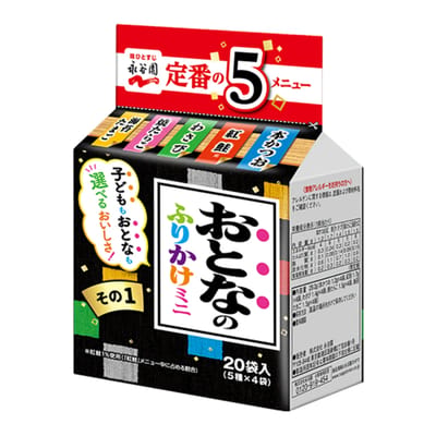 Приправа для риса Nagatanien Otona no Furikake Mini, набор 1, 20 пакетиков
