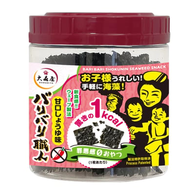 大森屋 Baribari Shokunin Тәтті соя соусы дәмі бар теңіз қырыққабаты, 30 жапырақ