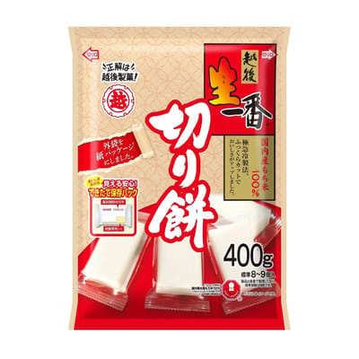 Нарезанные рисовые лепешки моти Echigo Seika Nama Ichiban Eco, 400 г