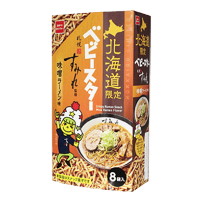 Снеки Oyatsu Company Baby Star Hokkaido со вкусом мисо рамена, эксклюзивно для Хоккайдо, под контролем Sapporo Sumire, 160 г