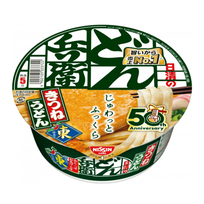 Nissin Donbei Kitsune Udon (Восточная Япония), упаковка к 50-летию, 96 г