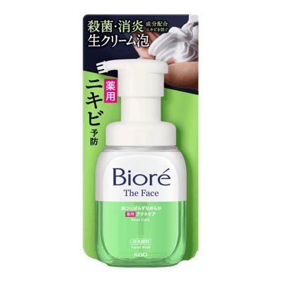Bioré The Face жасыл сабын хош иісі бар бет жууға арналған көбік, құты 200 мл