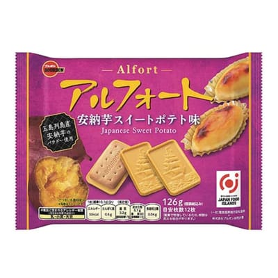 Печенье Bourbon Alfort Anno Imo со вкусом сладкого картофеля 126 г