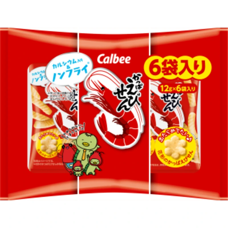 Креветочные чипсы Calbee Kappa Ebisen 3