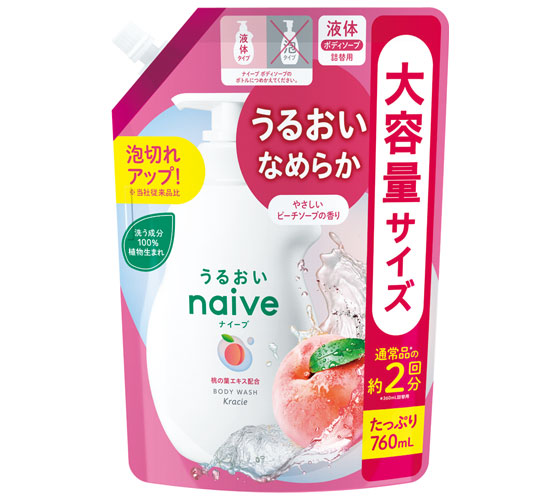 Гель для душа Naive (с экстрактом листьев персика) 3