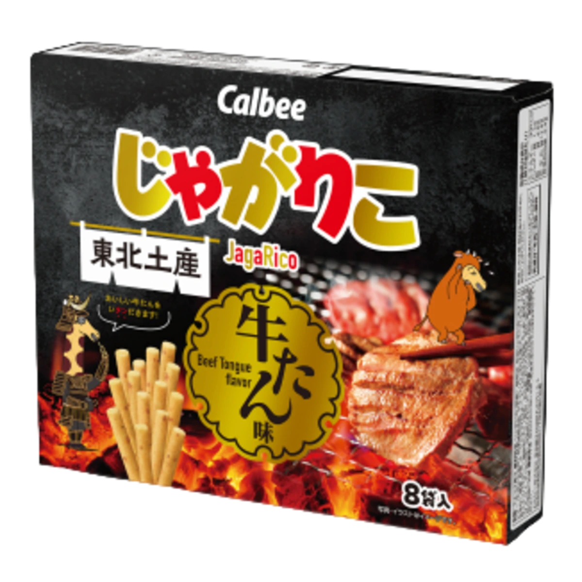 Картофельные снеки Calbee Jagarico со вкусом говяжьего языка