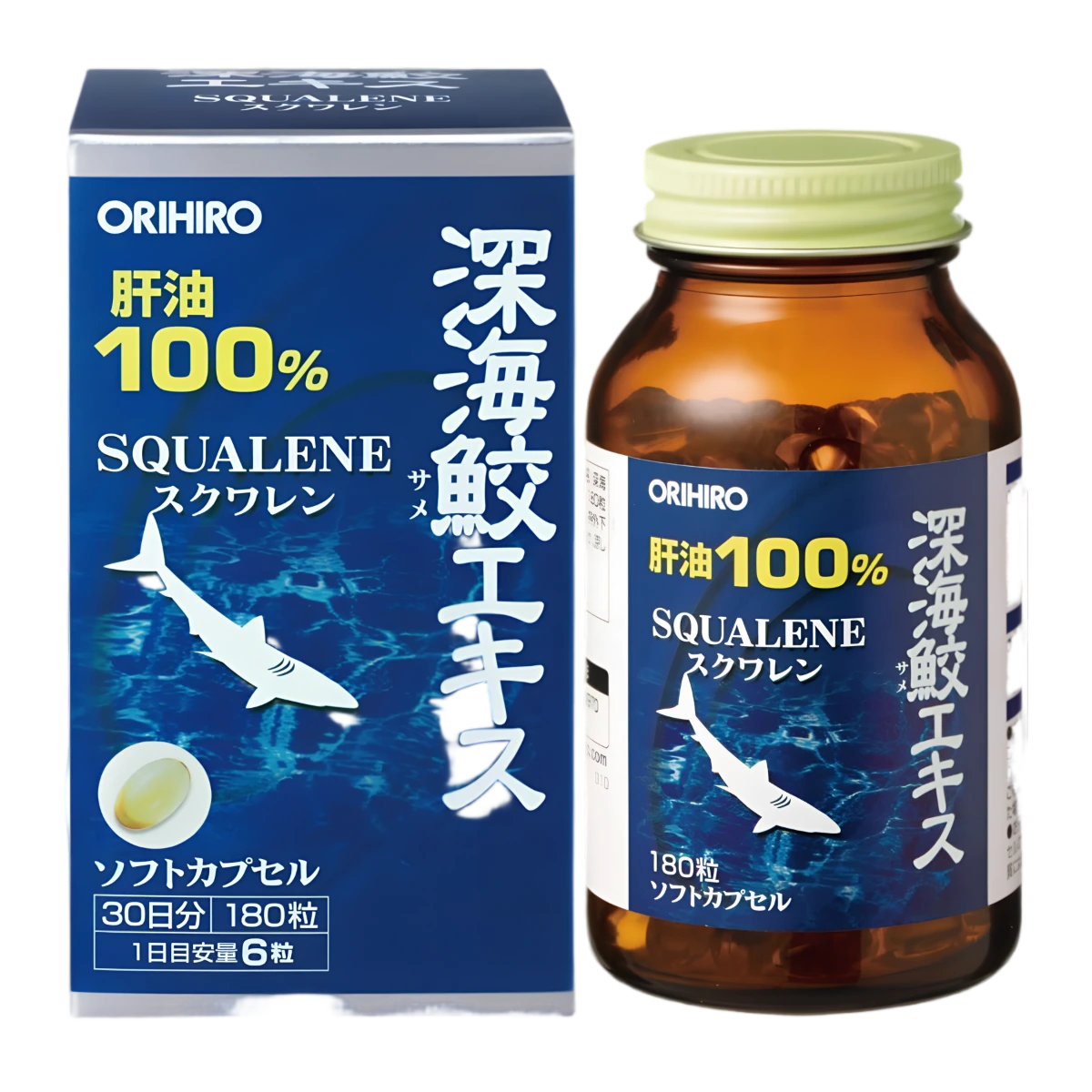 Мягкие капсулы Orihiro Squalene 180 шт. 1