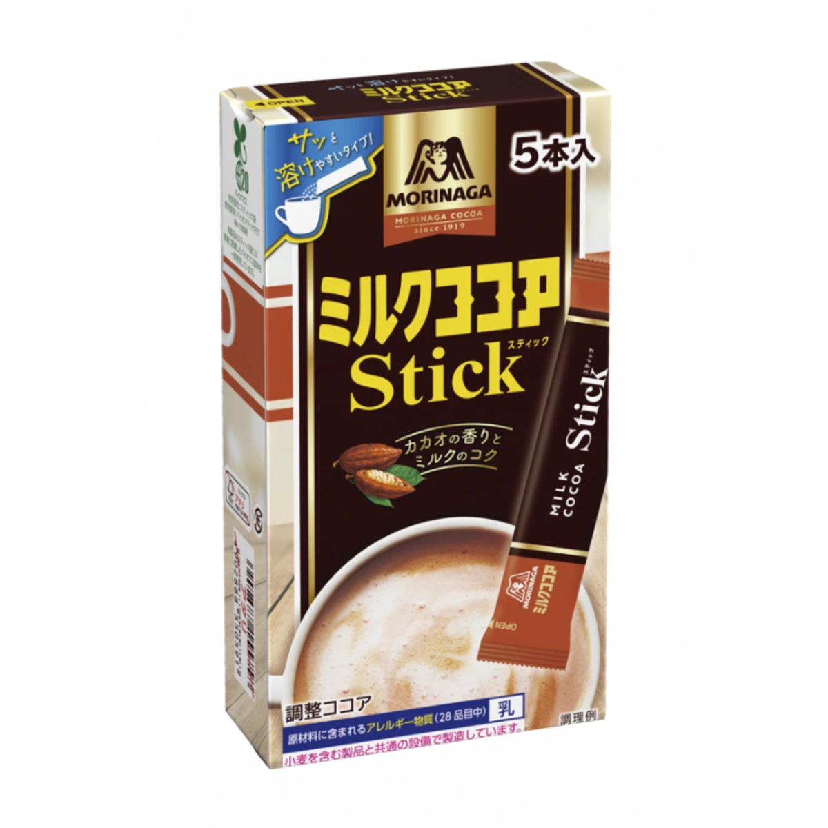 Молочное какао Morinaga в стиках, 5 шт. 1