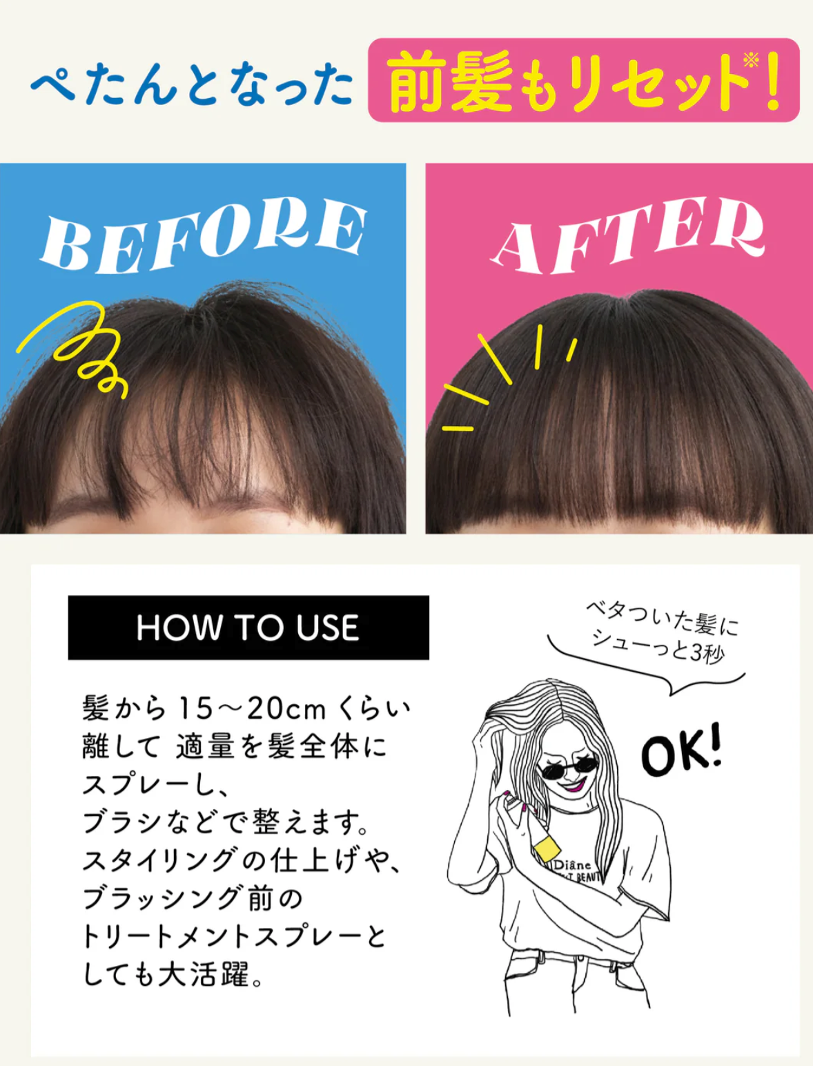 ダイアン パーフェクトビューティー ドライシャンプー フレッシュシトラスペアの香り 95g 2