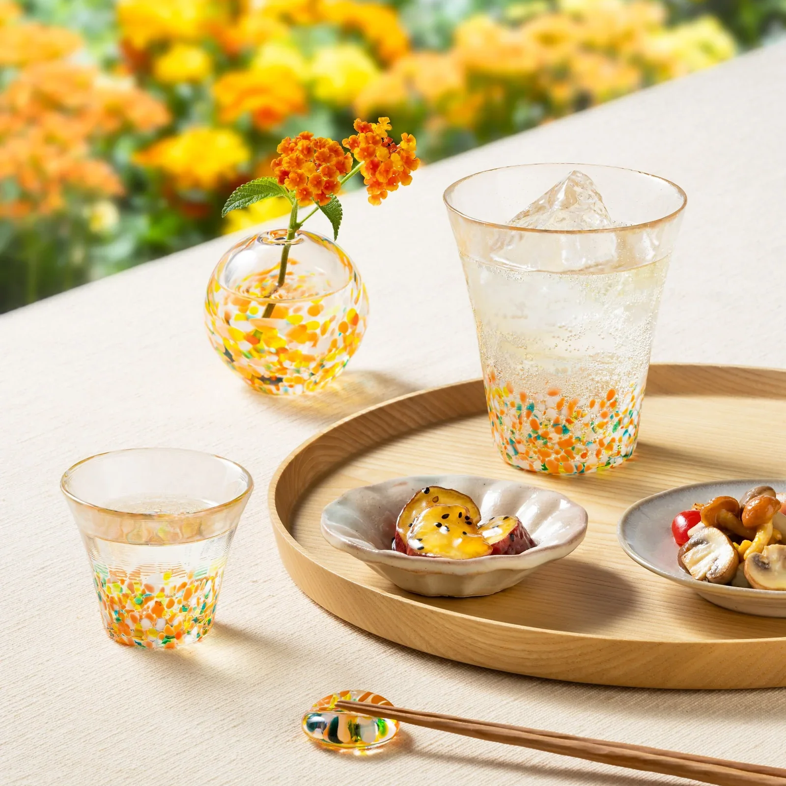 Tsugaru Vidro Nihon no Iro Fukei Bud Vase Kinmokusei 2