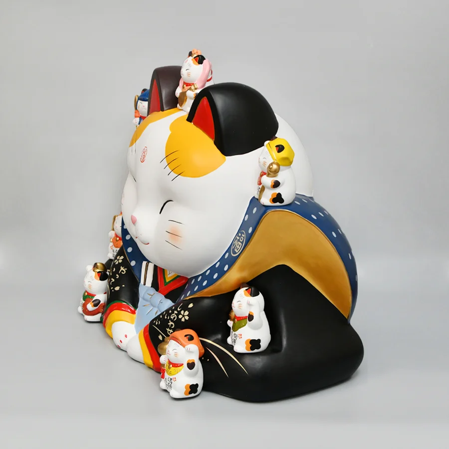 Yakushigama Nishikisai Seven Lucky Gods Fukusuke Maneki Neko (Size 16) 2