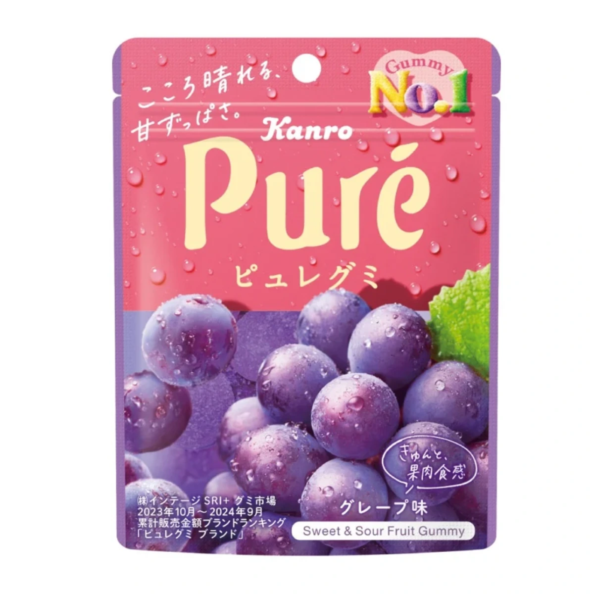 Мармелад Kanro Pure Gummy со вкусом винограда, 56 г × 6 шт. 1