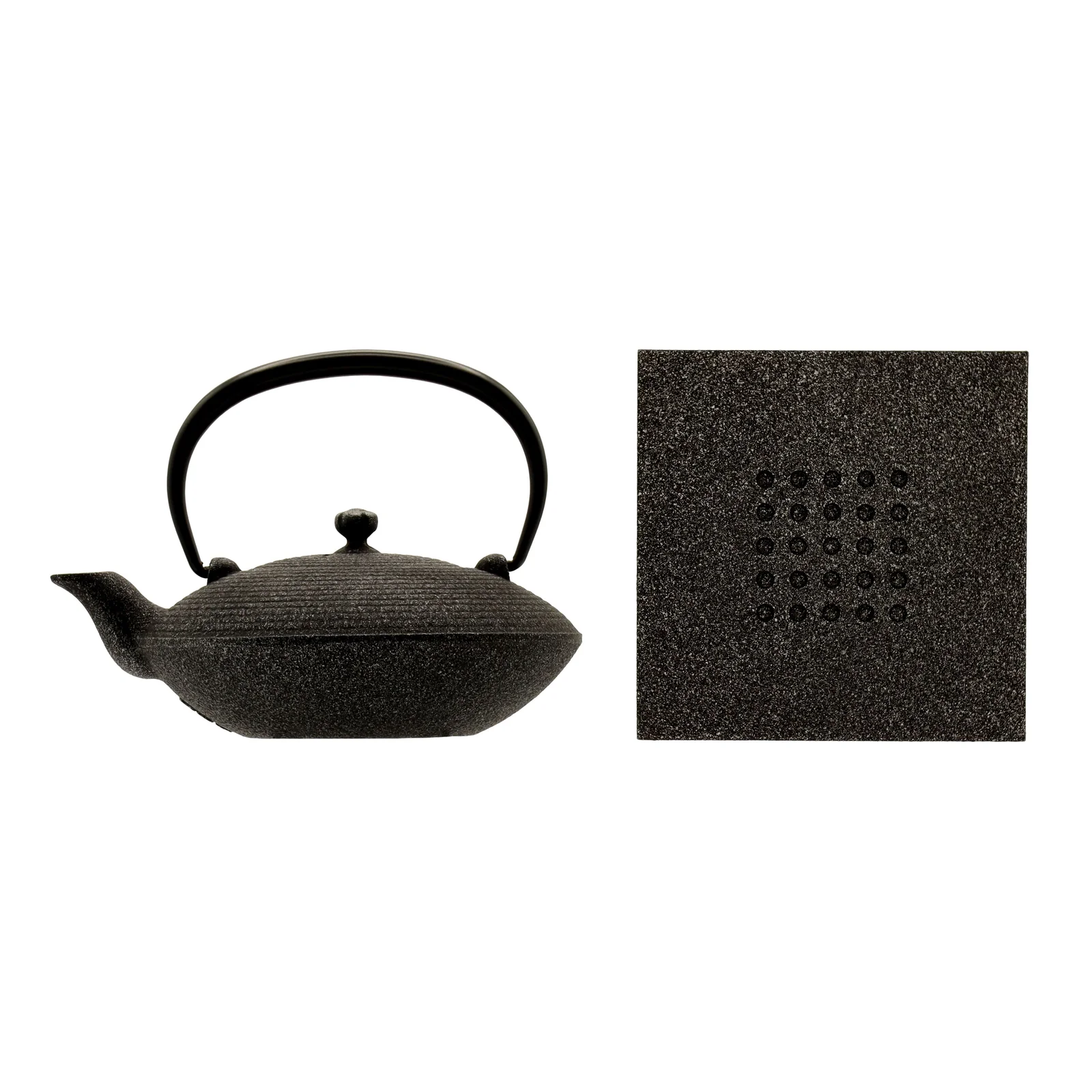 OIGEN Color Iron Teapot 0.4L & Trivet 2-Piece Set, Yoi 4