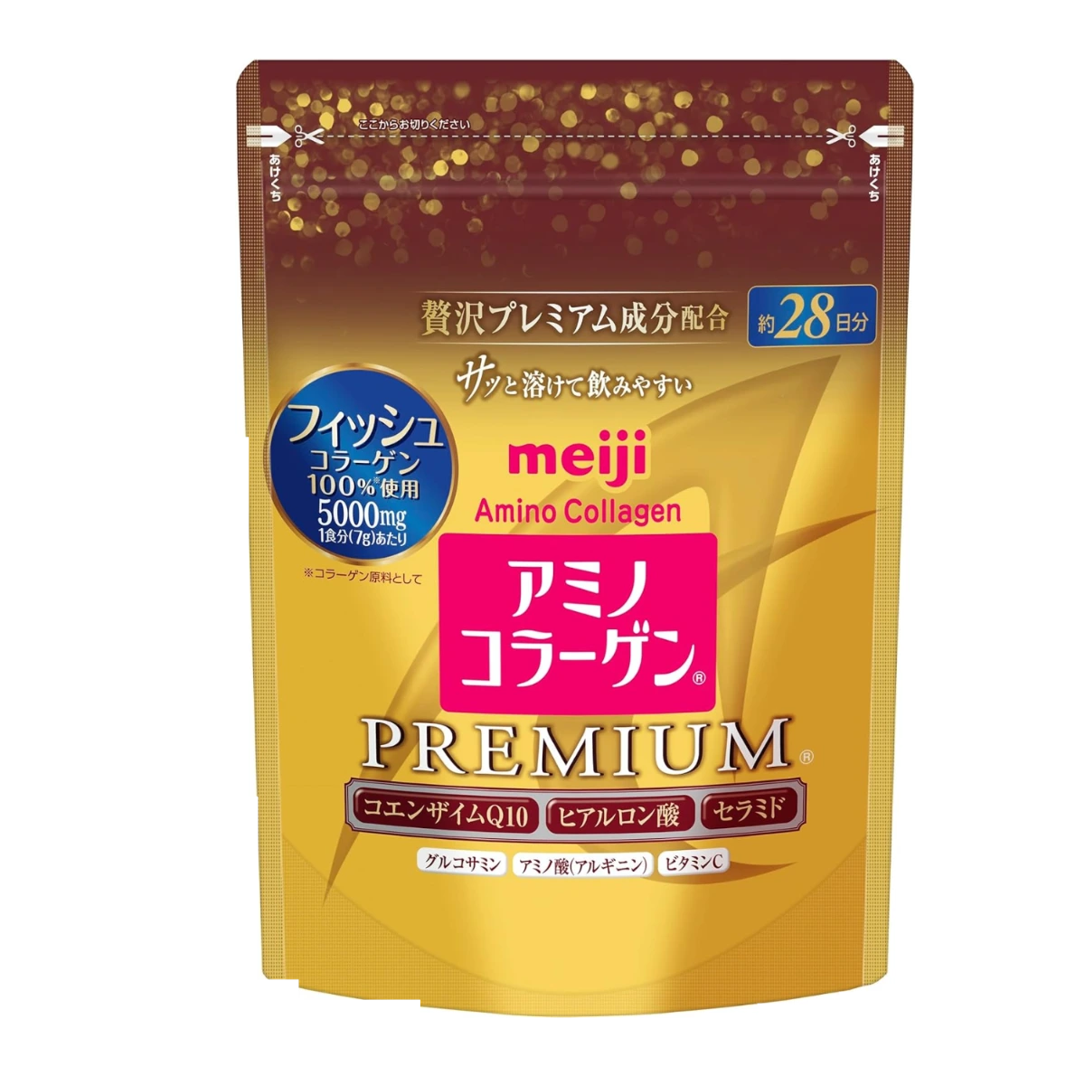 Meiji Amino Collagen Premium, шамамен 28 күнге арналған (196 г) 1