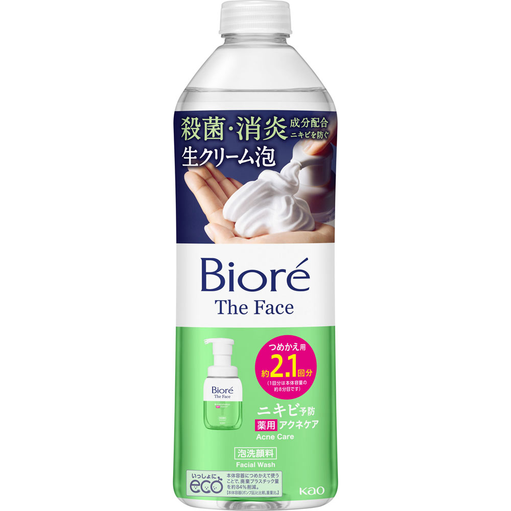 Bioré The Face жасыл сабын хош иісі бар бет жууға арналған көбік, құты 200 мл 2