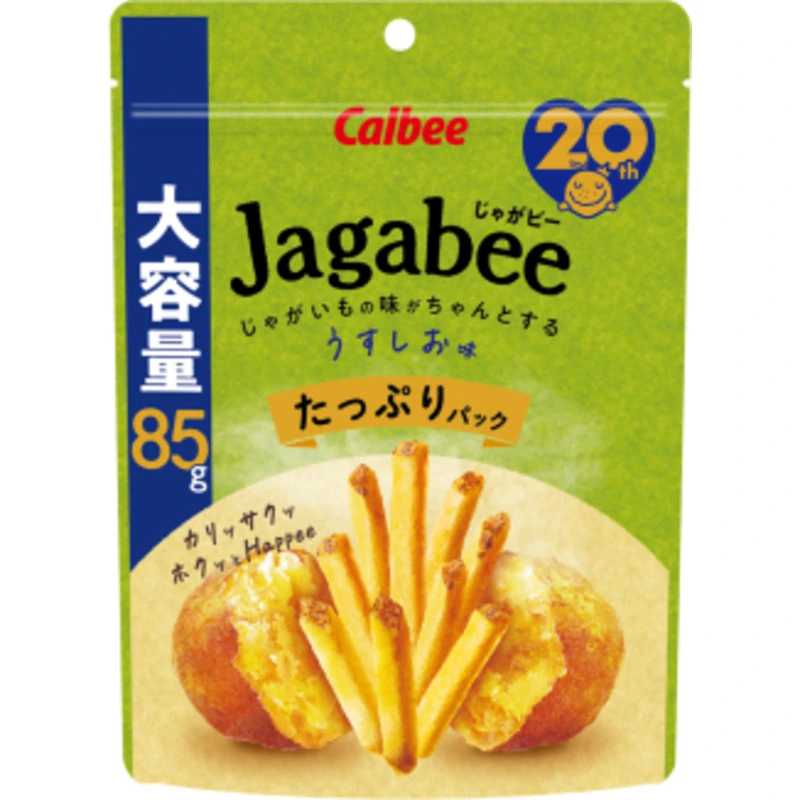 Calbee Jagabee Картофельные палочки со вкусом соли 4